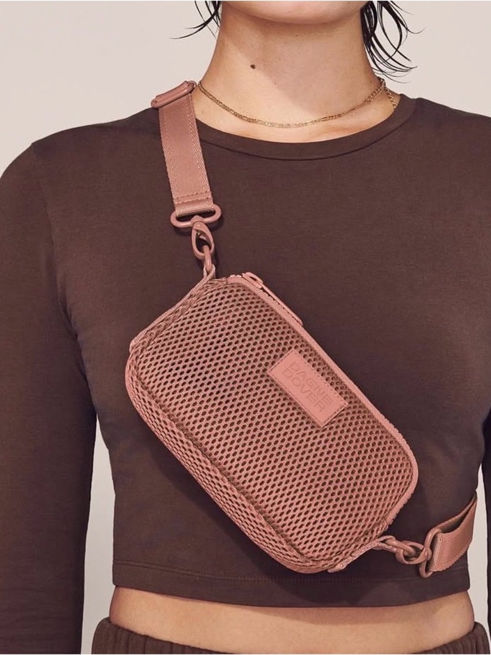 Dagne Dover Mara Phone Sling in Warm Dust Air Mesh